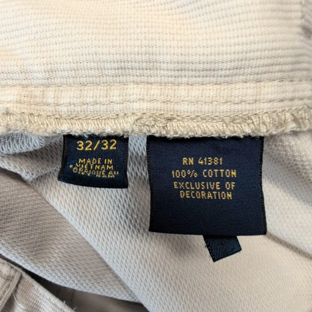 Polo Ralph‎ Lauren Khaki Pants Men's 32x32 Varick Slim Straight Jeans Corduroy